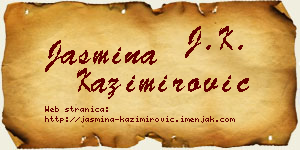 Jasmina Kazimirović vizit kartica